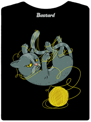 Nevrlý kocúr dámske tričko s lemom Black