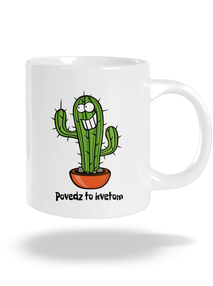 Povedz to kvetom veľký hrnček White
