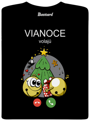 Vianoce volajú pánske tričko Black