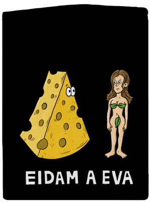 Eidam a Eva pánska mikina na zips Black