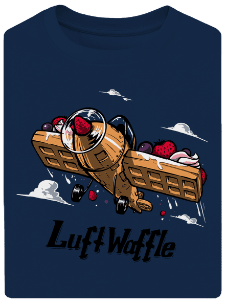 Luftwaffle unisex tričko oversized Midnight Blue