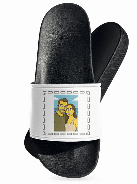 Simpsonovi z vlastnej fotky šľapky White