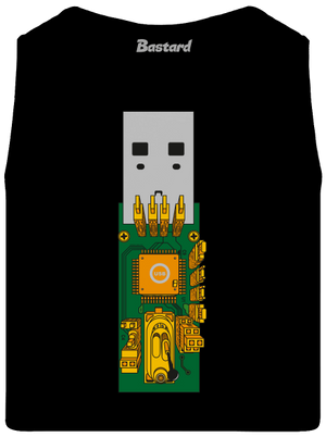 USB city pánske tielko Black