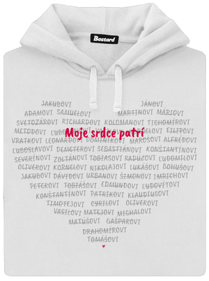 Moje srdce patrí dámska mikina klokanka White