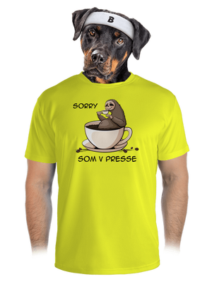 V presse pánske športové tričko Neon Yellow