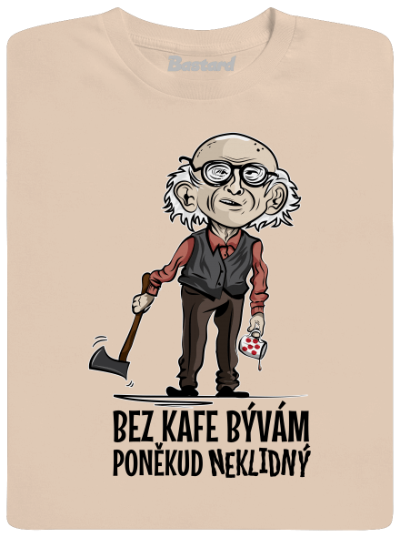 Neklidný bez kafe pánske tričko Sand