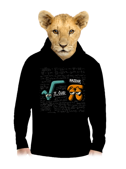 Pí, čus! detská mikina klokanka Black