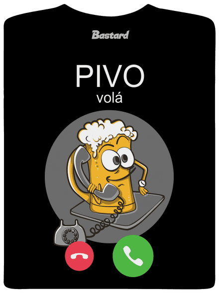 Pívo volá pánske dlhý rukáv Black