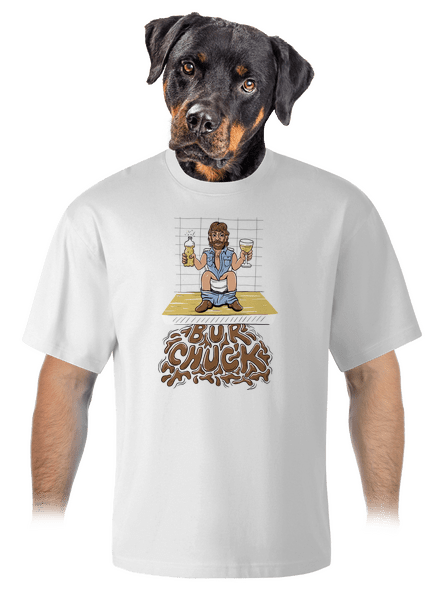 BurChuck unisex tričko oversized White