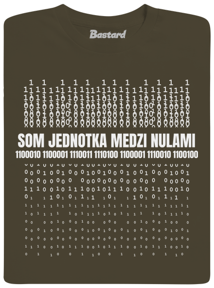 Jednotka medzi nulami pánske tričko Urban Khaki