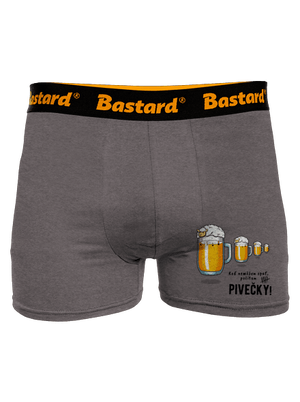 Pivečka boxerky Gray Melange