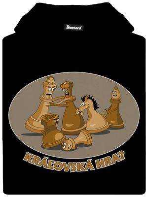 Kráľovská hra detská mikina klokanka Black