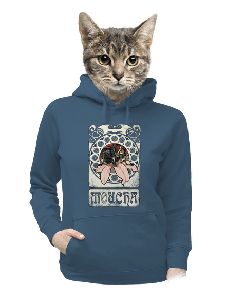 Mucha dámska mikina klokanka Denim