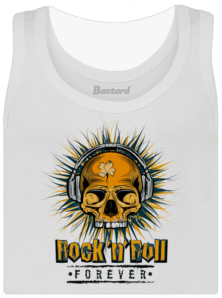 Rock'n'Roll forever dámske tielko klasické White