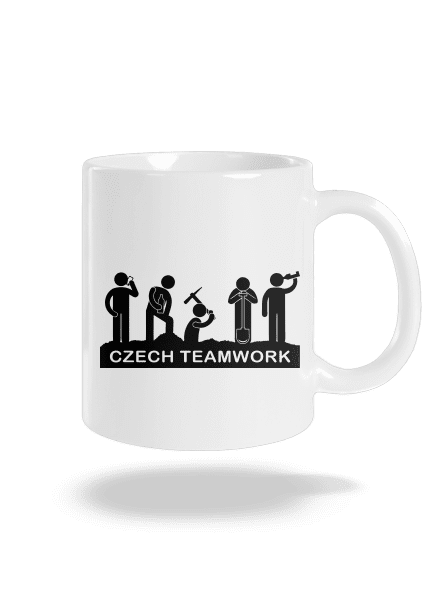 Czech Teamwork klasický hrnček White