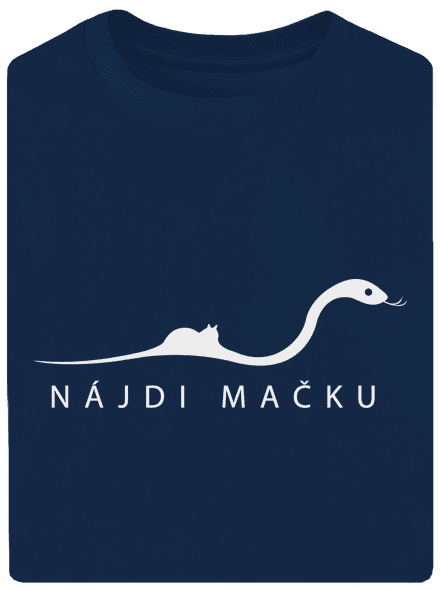 Nájdi mačku unisex tričko oversized Midnight Blue