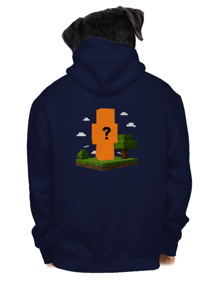 Minecraft z vlastnej fotky pánska mikina na zips Navy