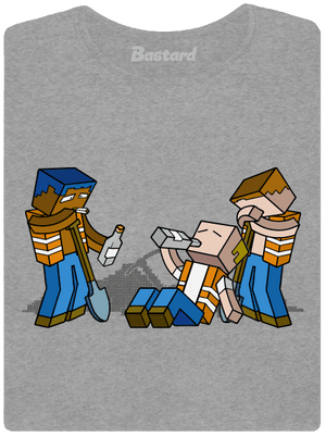 Real Minecraft dámske tričko Dark Gray Melange