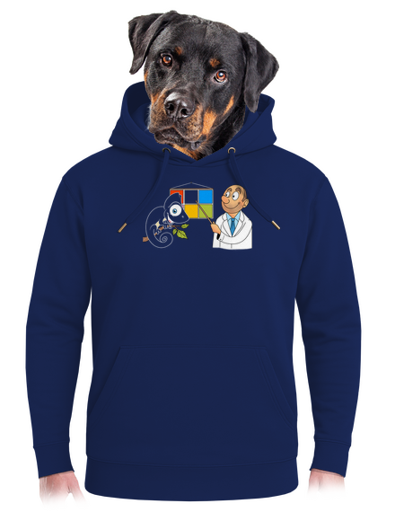 Chameleón u lekára unisex mikina premium Navy