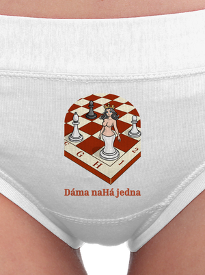 Dáma nahá jedna dámske nohavičky White