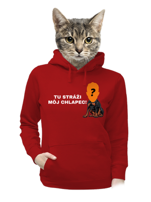 Tu strážim ja dámska mikina klokanka Red Mal