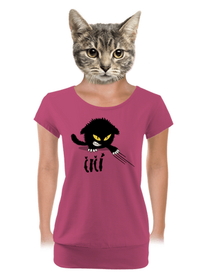 Čičina dámske tričko s lemom Magenta