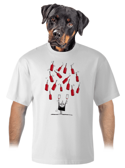 Šťastný vinár unisex tričko oversized White