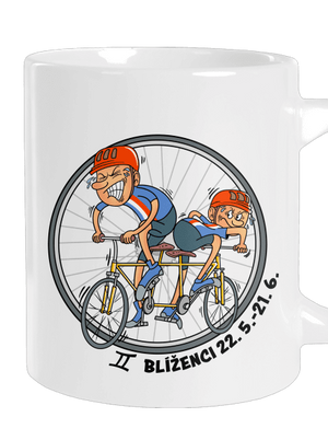 Cyklistický horoskop: Blíženci veľký hrnček White