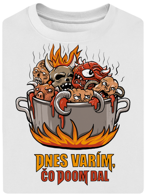 Čo Doom dal unisex tričko oversized White