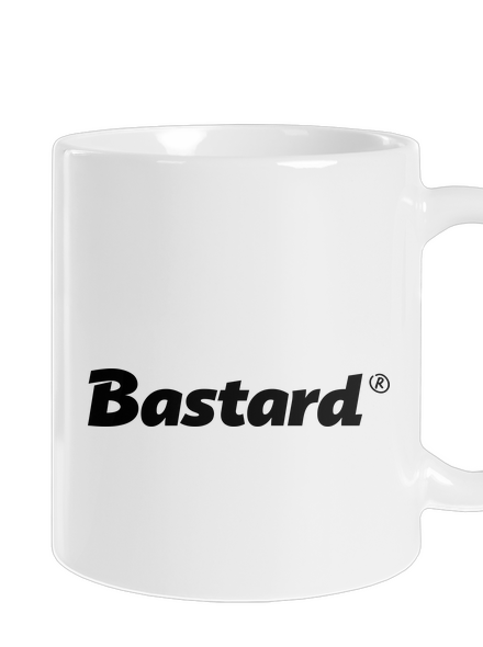 Bastard v logu klasický hrnček White