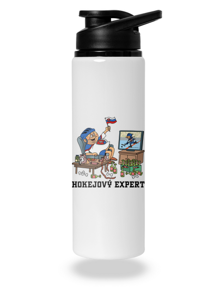Hokejový expert flaša na vodu White