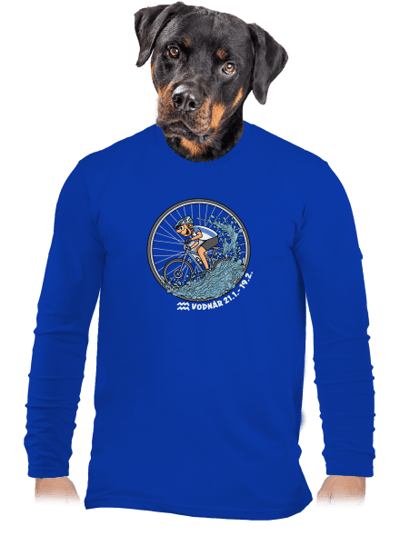 Cyklistický horoskop: Vodnár pánske dlhý rukáv Royal Blue