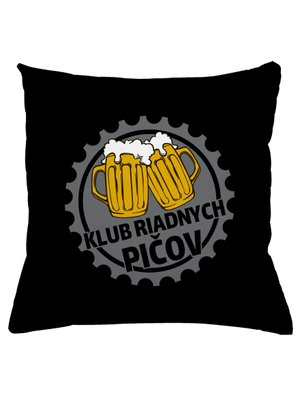 Klub riadnych pičov vankúš Black