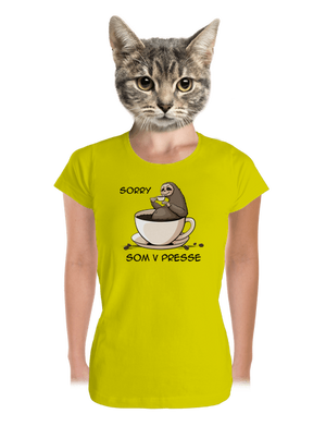 V presse dámske tričko prémium Lemon