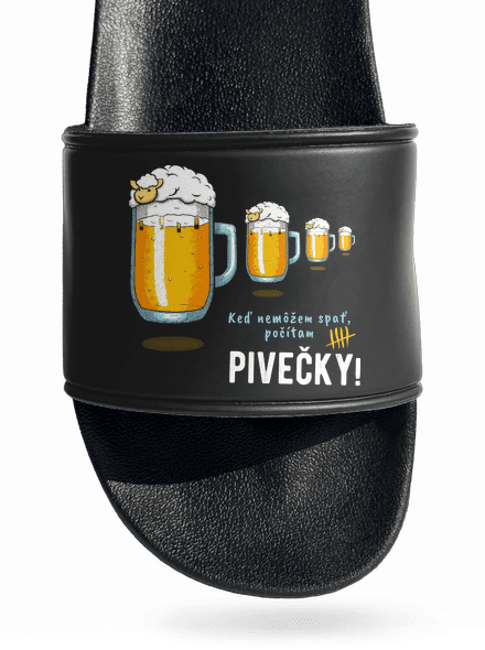 Pivečka šľapky Black