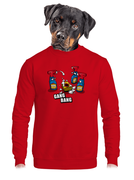 Gang Bang unisex mikina bez kapucne Red