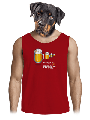 Pivečka pánske tielko Red