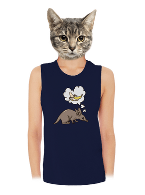 Samica hrabáča dámske tielko voľné Navy