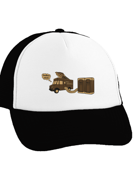 Točená čokoládová šiltovka truckerka Black cap