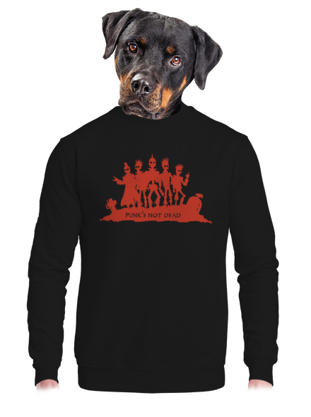 Punks Not Dead unisex mikina bez kapucne Black