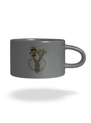 Žirafy vo zväzku hrnček makronka Grey Macaron