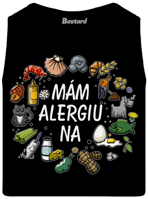 Mám alergiu na... + fix pánske tielko Black