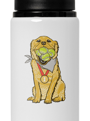 Zlatý retriever flaša na vodu White