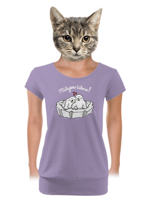 Milujem túlenie dámske tričko s lemom Lavender