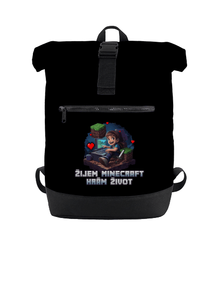 Žijem Minecraft batoh Black