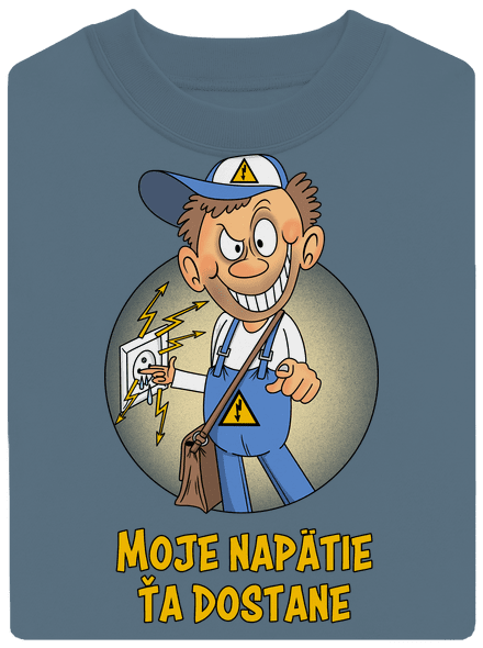 Moje napätie unisex mikina bez kapucne Nordic Blue