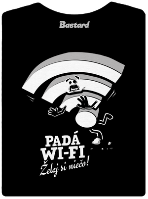 Padá wi-fi dámske tričko s lemom Black