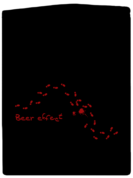 Beer effect! pánska mikina na zips Black