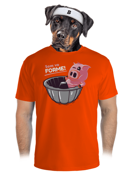 Vo forme pánske športové tričko Neon Orange