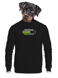 unisex mikina bez kapucne